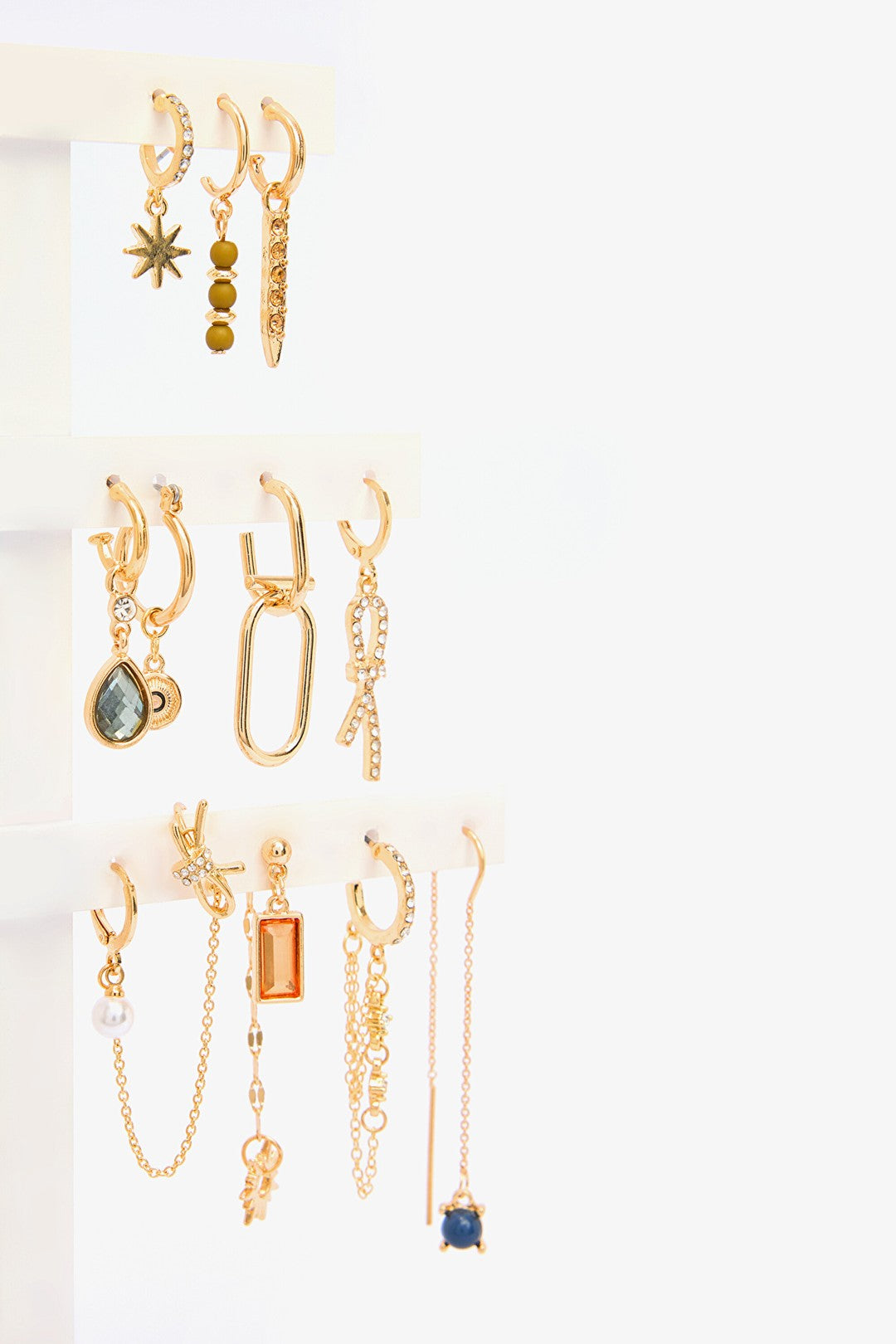 Fiona Gold Color Earring Set