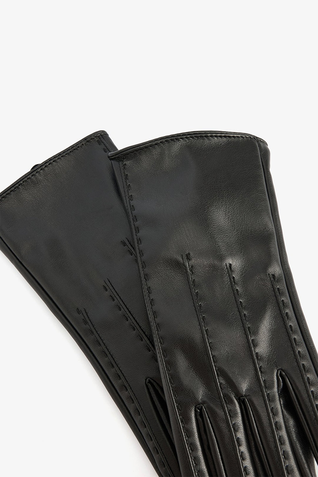 Black Jolie Faux Leather Gloves