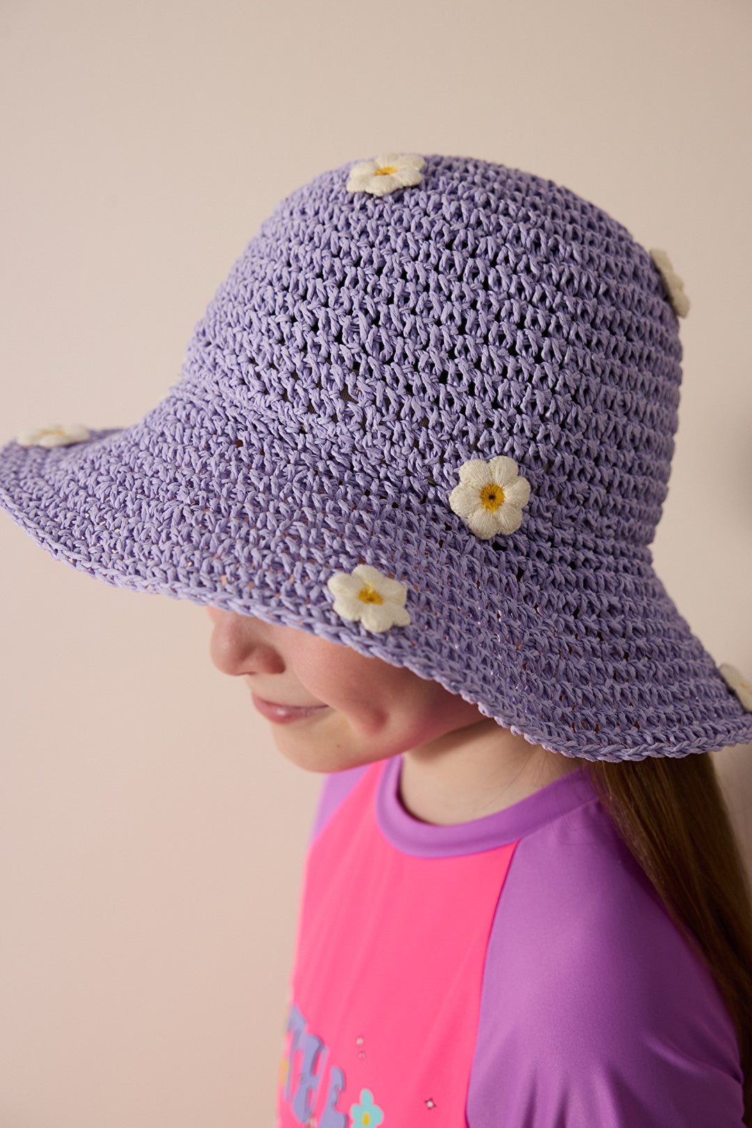 Girl's Daisy Lilac Hat