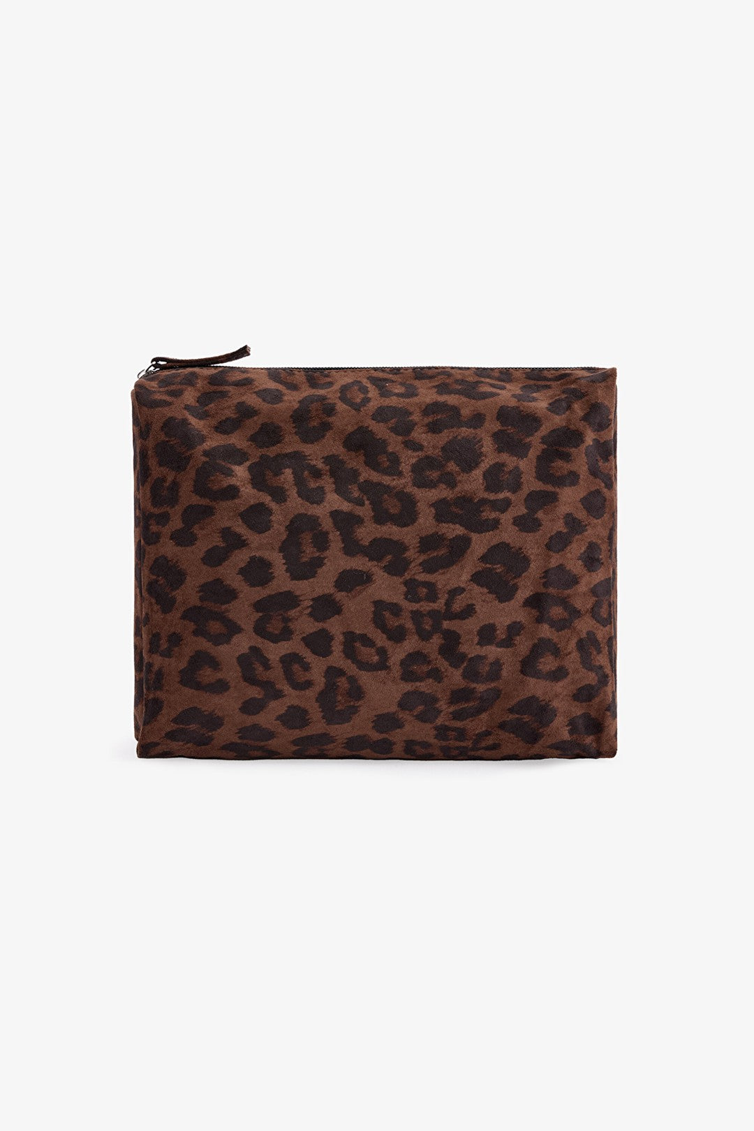 Brown Leopard Print Makeup Bag