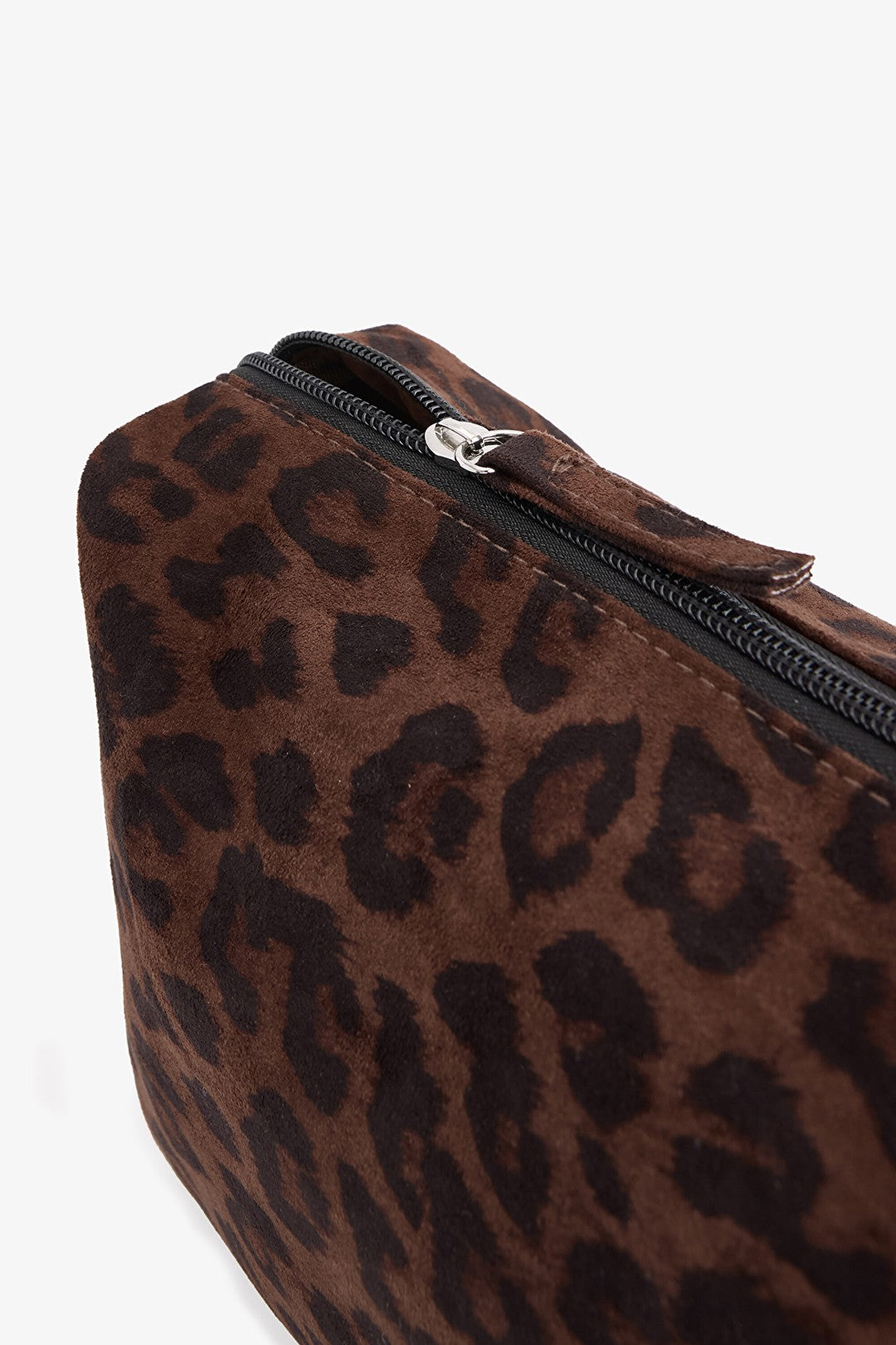 Brown Leopard Print Makeup Bag