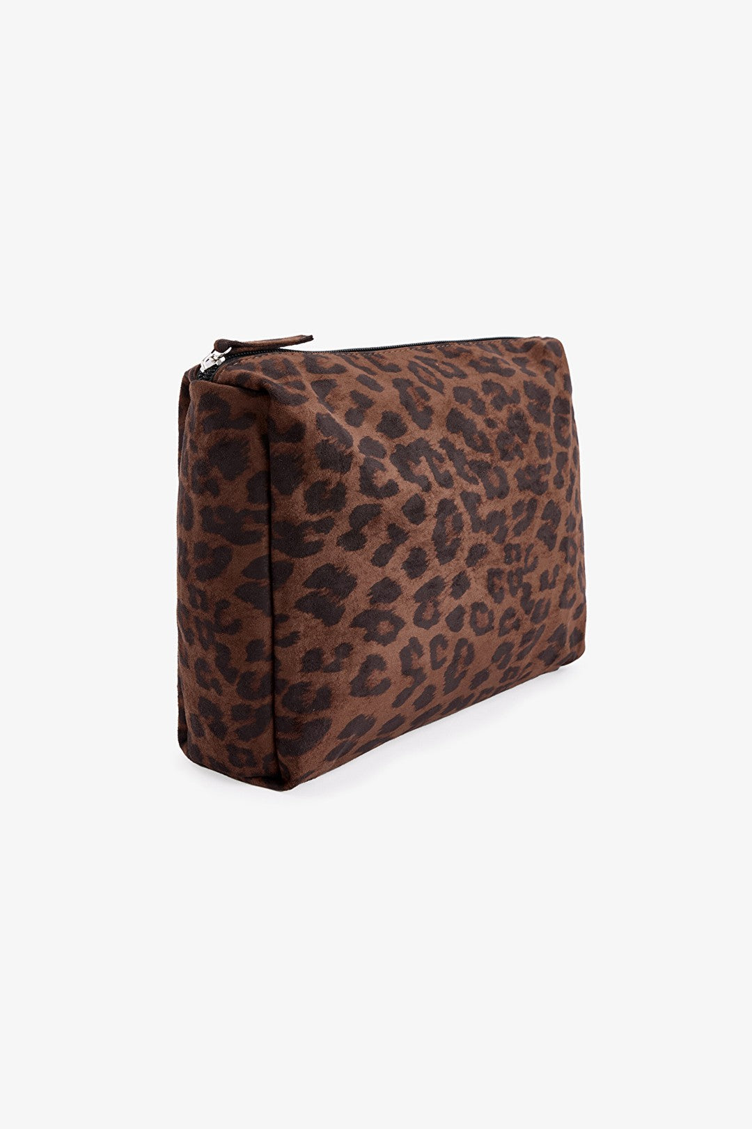 Brown Leopard Print Makeup Bag