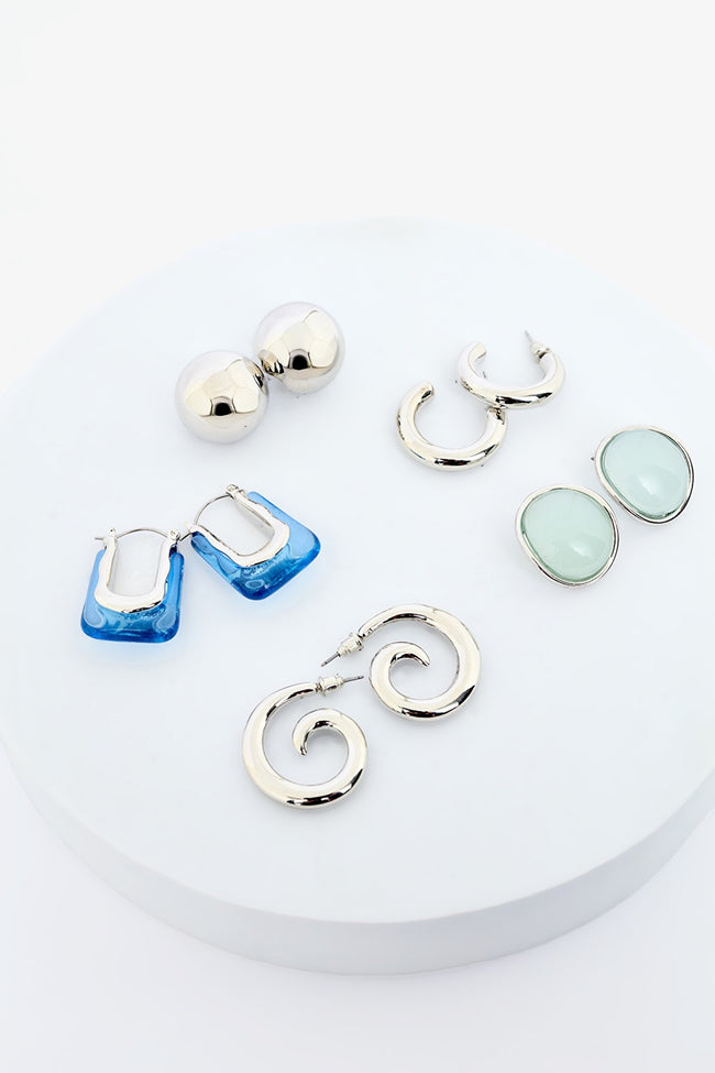 Manica Silver Color Earring Set Main Image