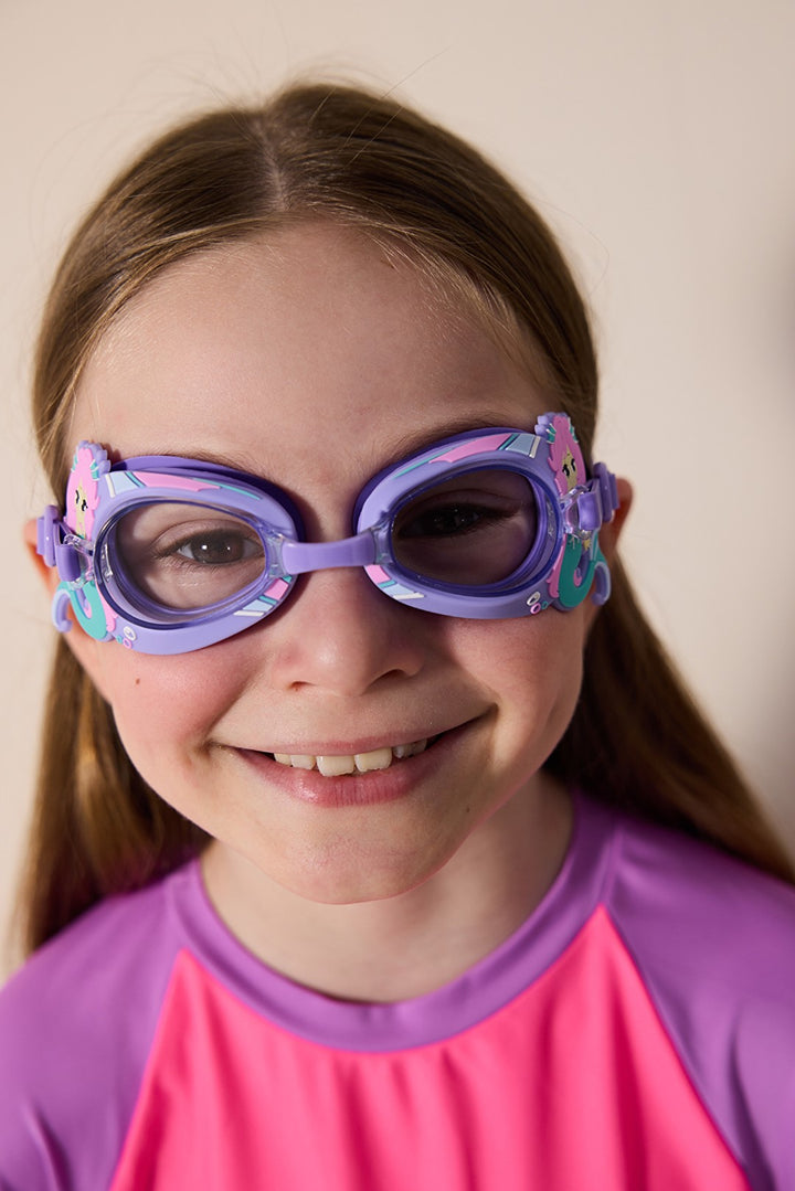 Girl's Mermaid Colored Swim Glasses