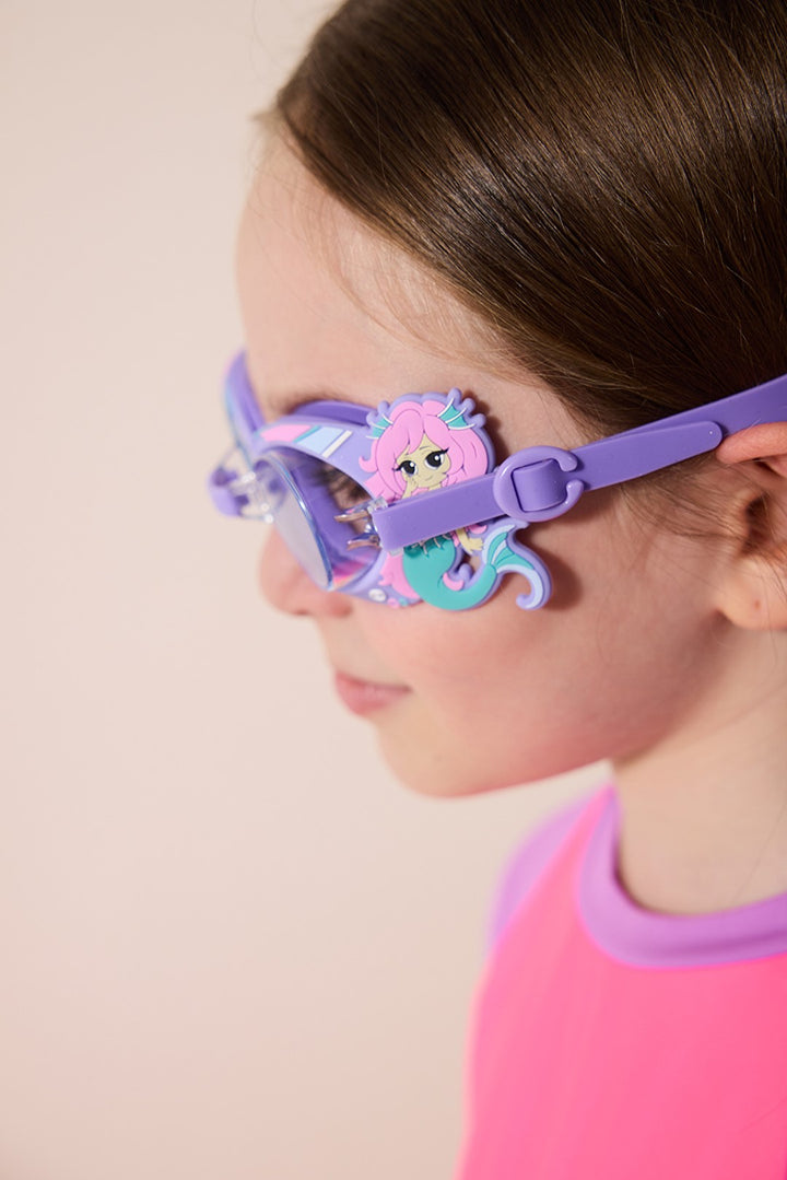 Girl's Mermaid Colored Swim Glasses