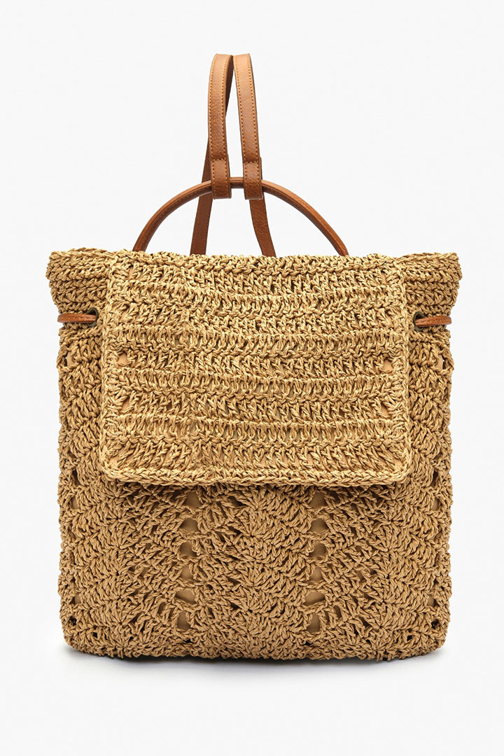 Daren Natural Straw Backpack