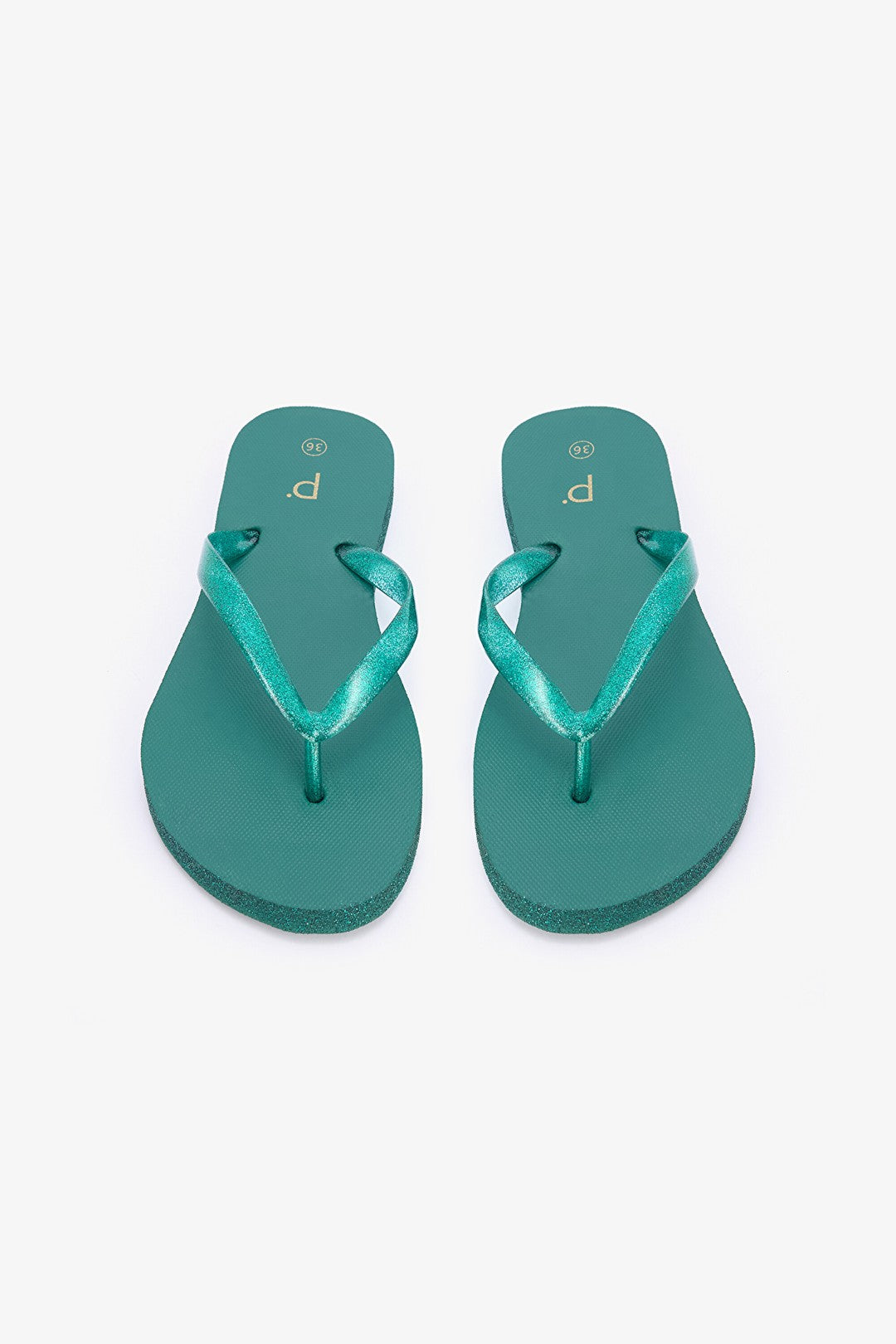 Shine Green Slippers