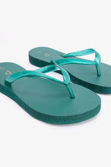 Shine Green Slippers