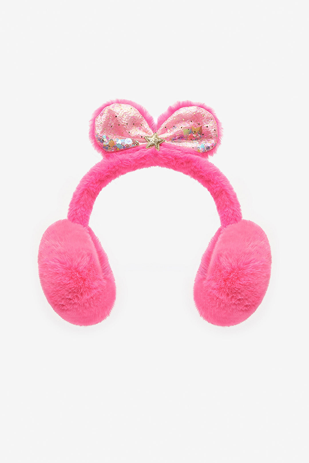 Girl Bow Fuchsia Headphones