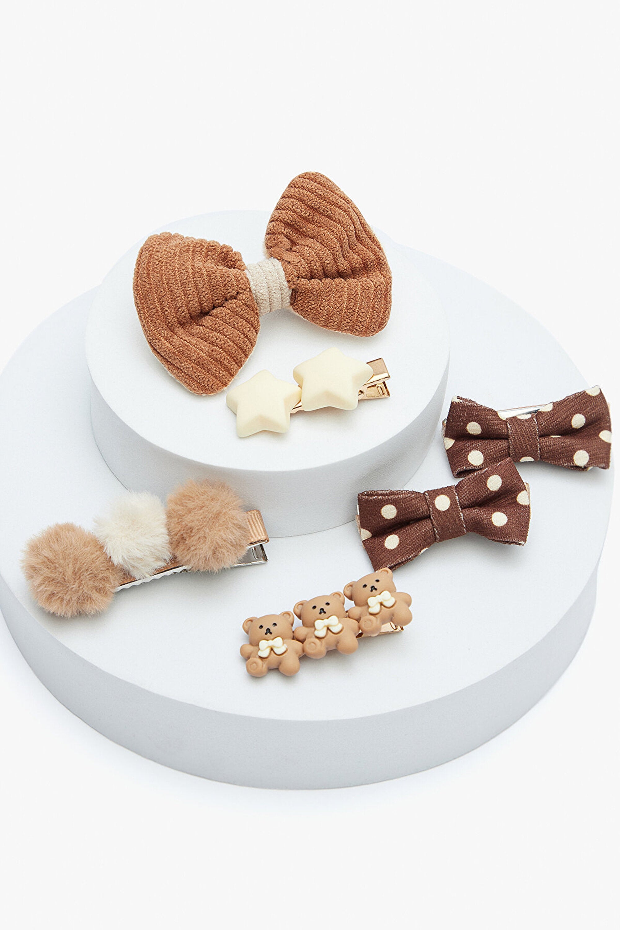 Girls Bear Clip Set