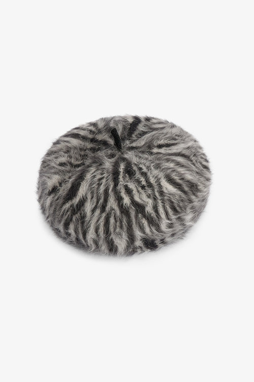 Zebra Patterned Soft Textured Hat
