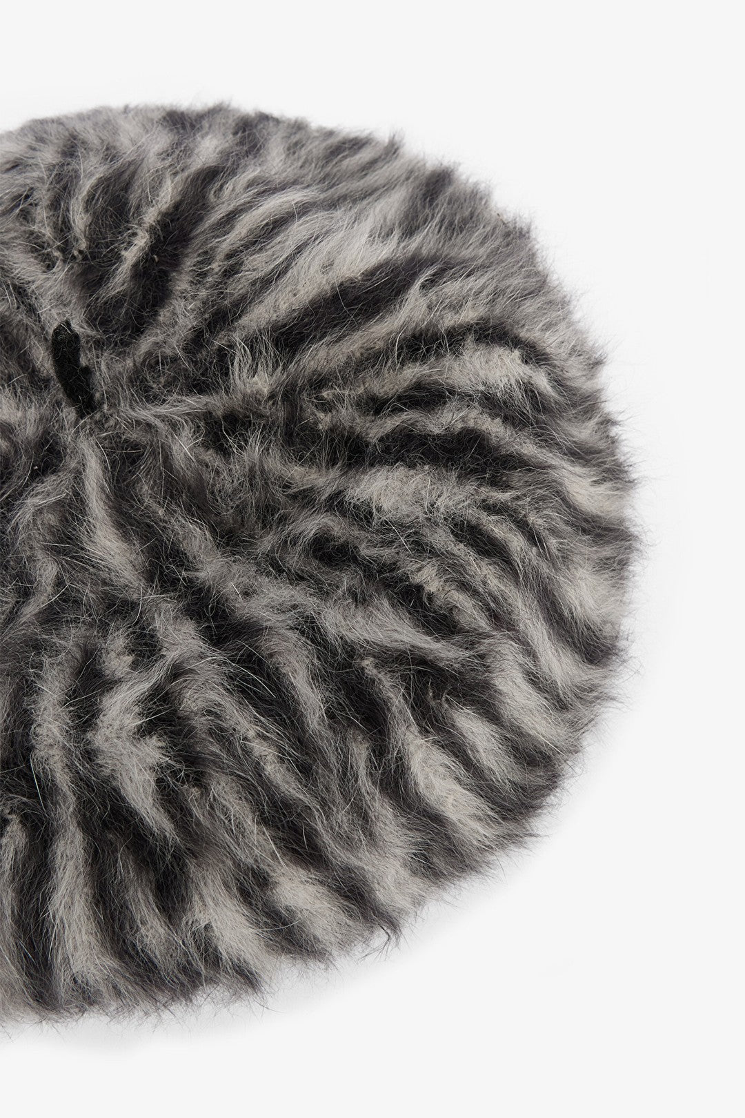 Zebra Patterned Soft Textured Hat