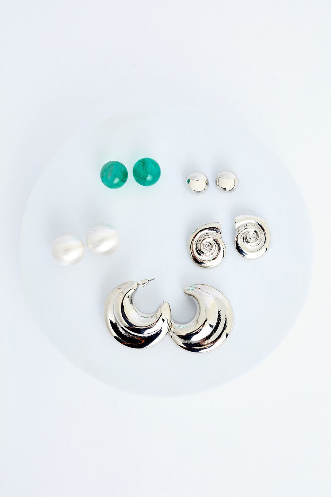 Elvira Silver Color Earring Set