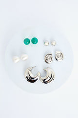 Elvira Silver Color Earring Set