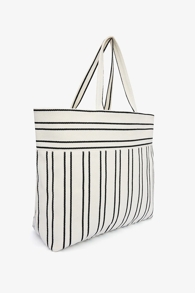 Big Stripe Ecru Bag Hover Image