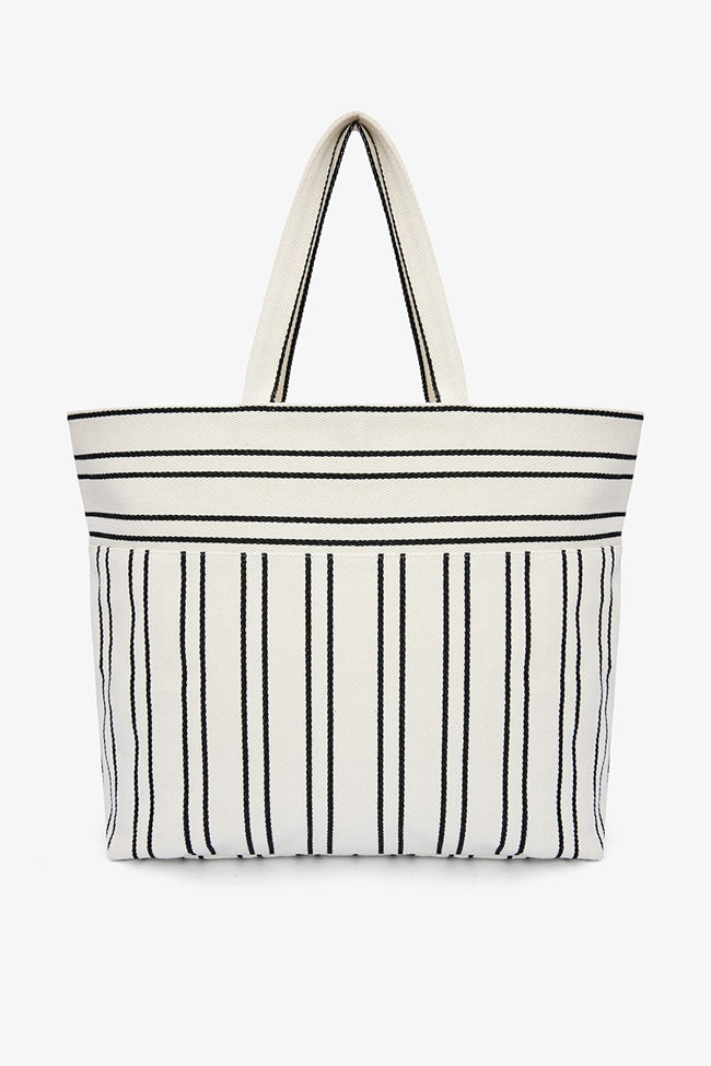 Big Stripe Ecru Bag Main Image
