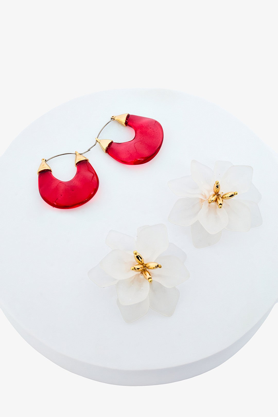 Floral Gold Color Earring Set