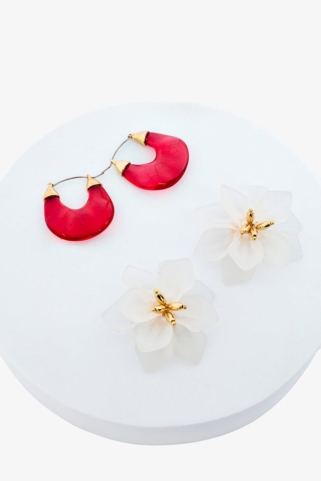 Floral Gold Color Earring Set Main Image