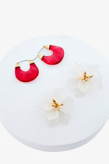 Floral Gold Color Earring Set