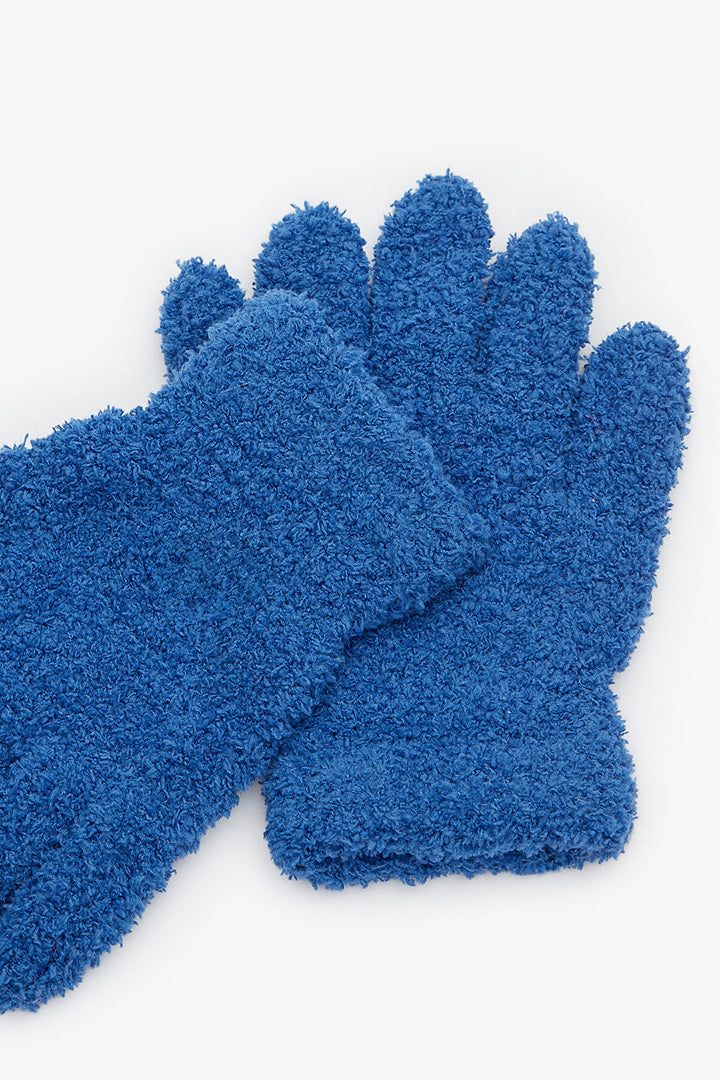 Boys Navy Blue Softy Navy Gloves