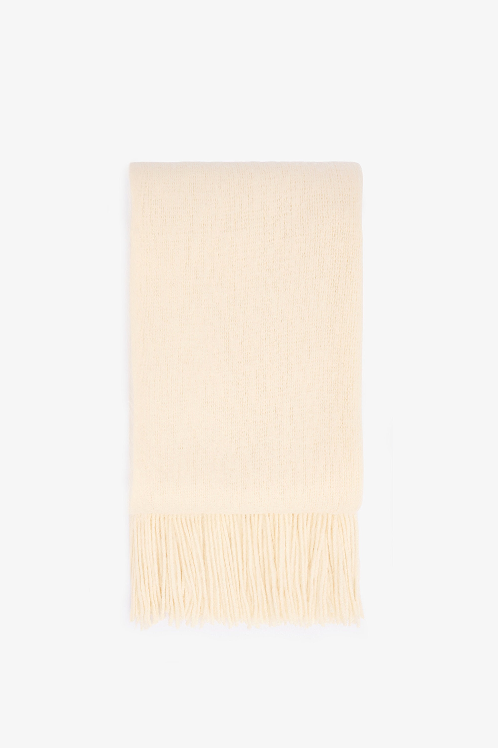 Ecru Warmy Soft Texture Scarf