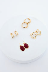 Adella Red Earring Set
