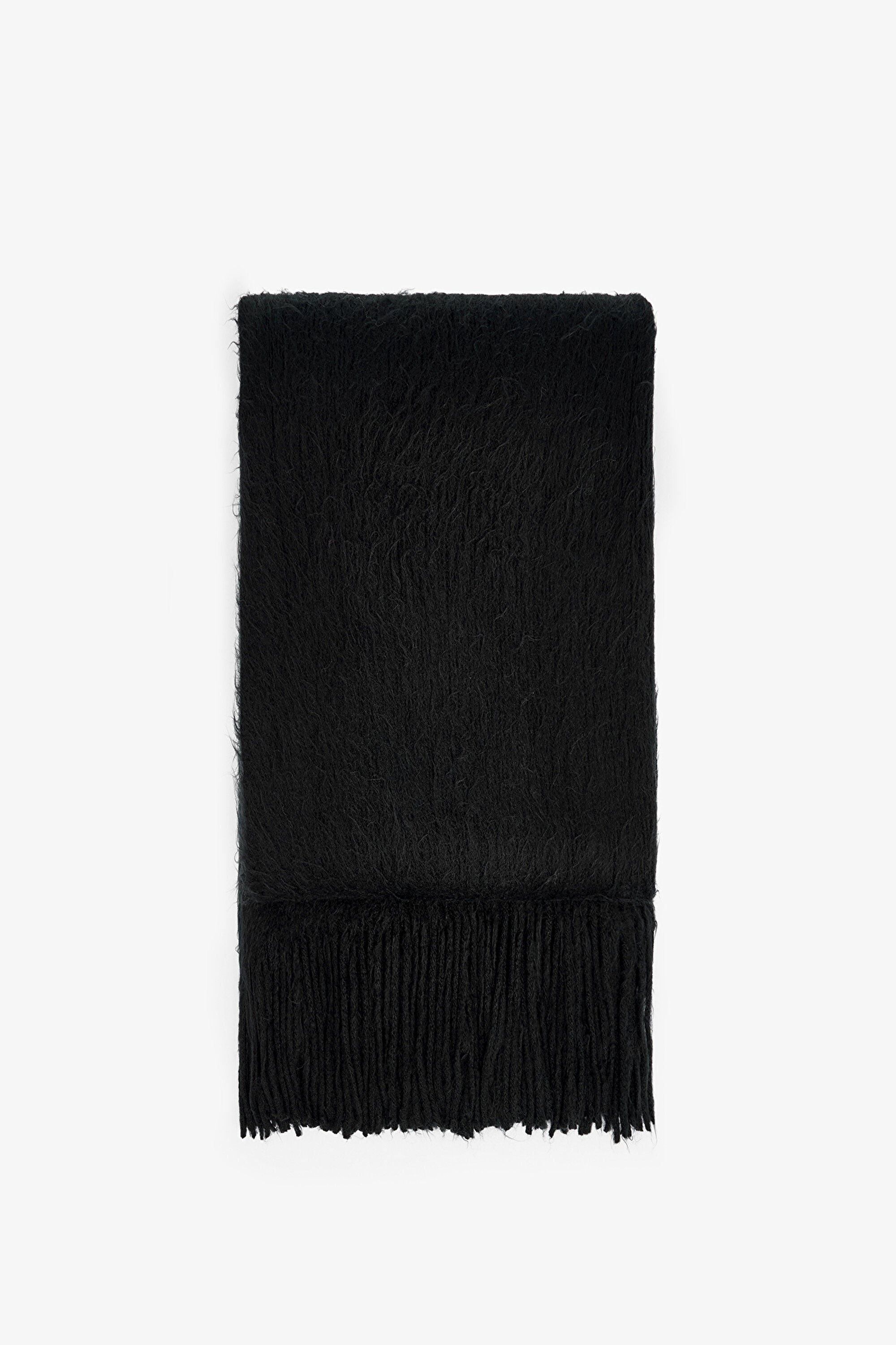 Black Warmy Soft Texture Scarf