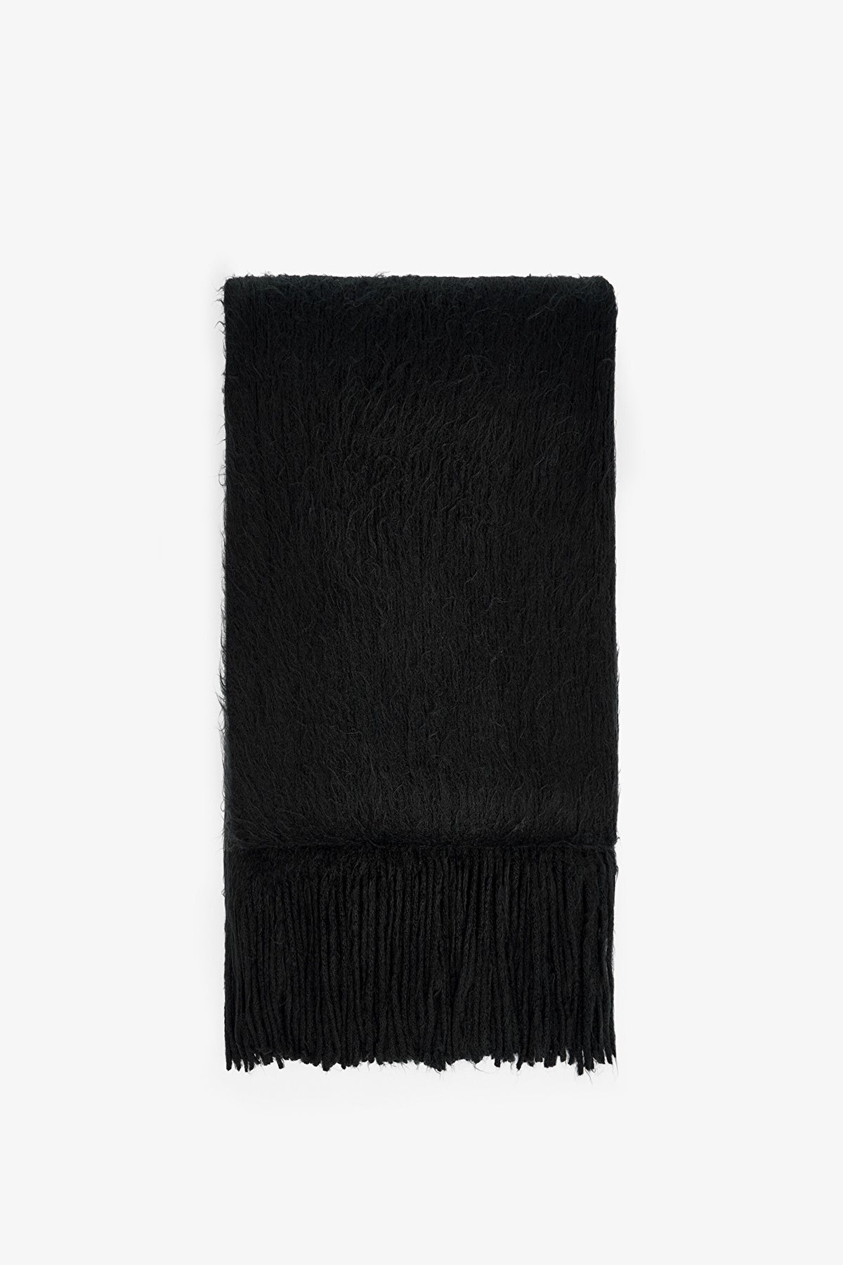Black Warmy Soft Texture Scarf