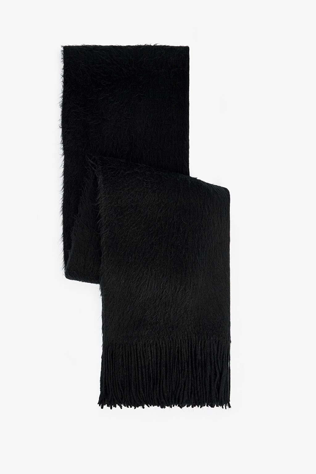 Black Warmy Soft Texture Scarf