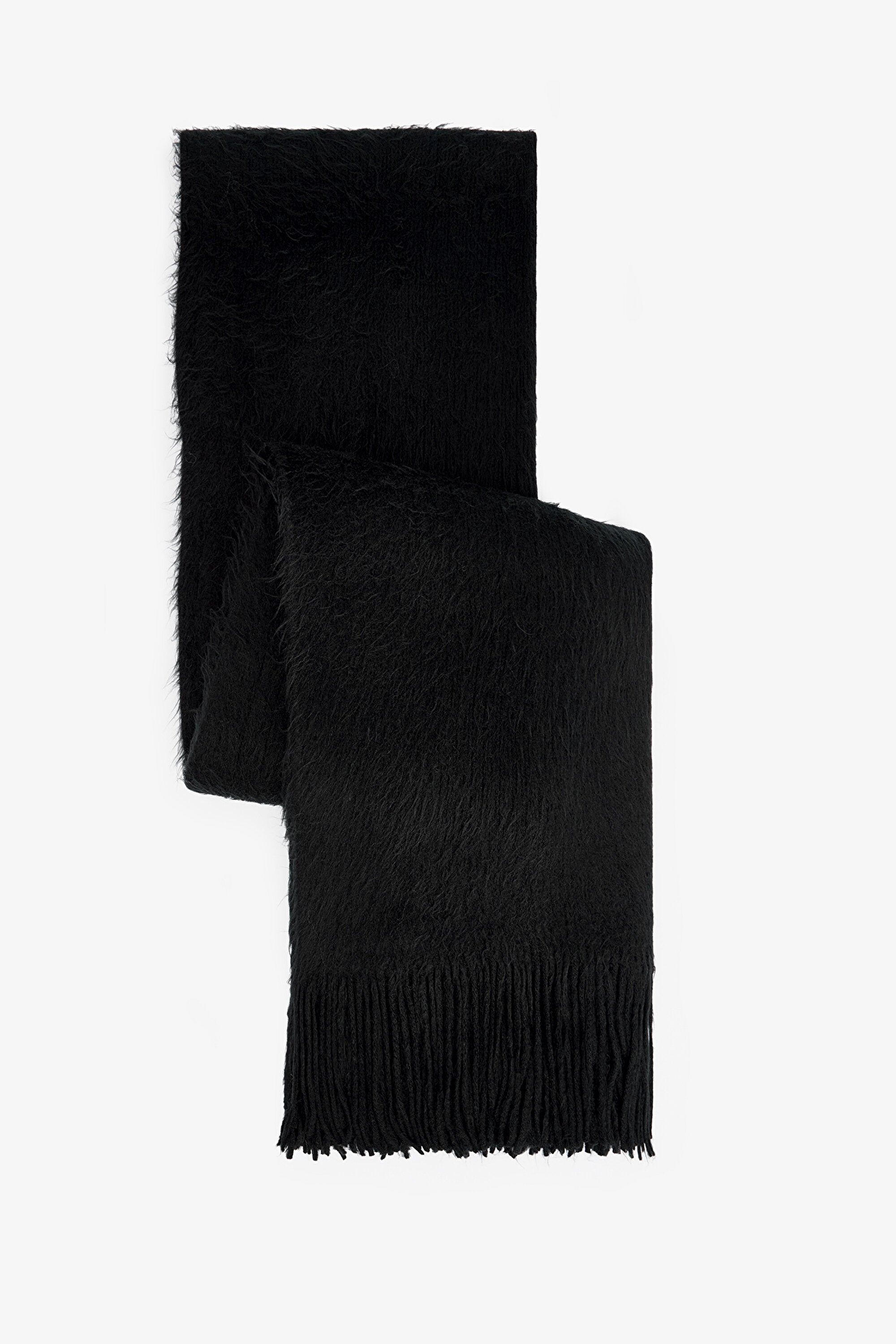 Black Warmy Soft Texture Scarf