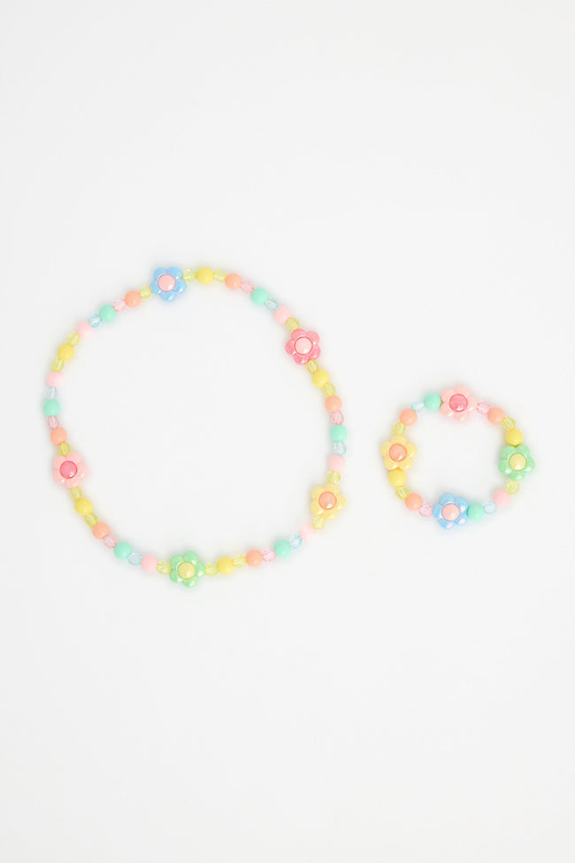 Girl Daisy Colorful Necklace Hover Image