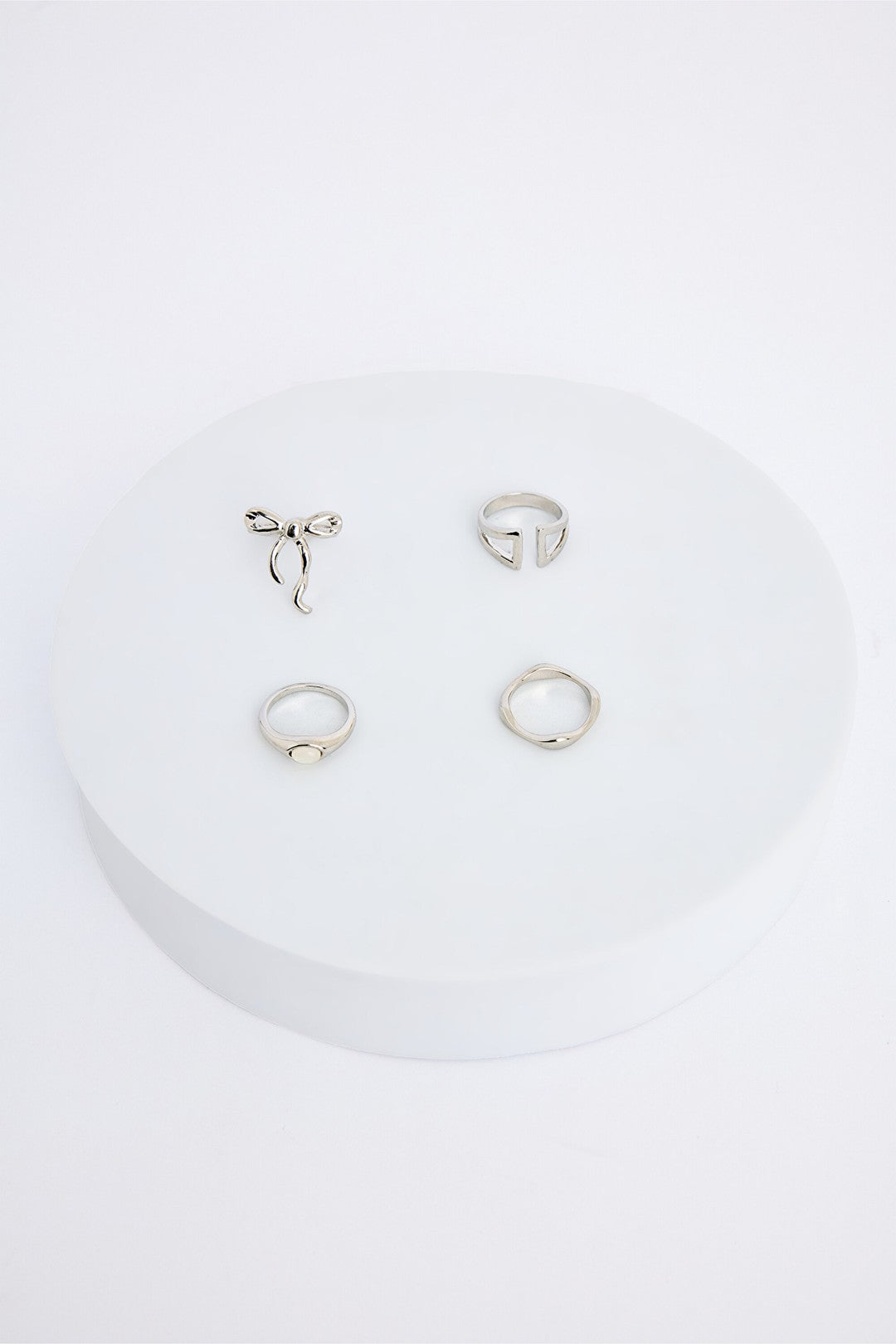 Frida Silver Color Ring Set