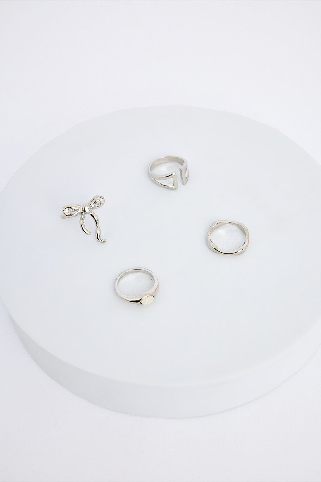 Frida Silver Color Ring Set