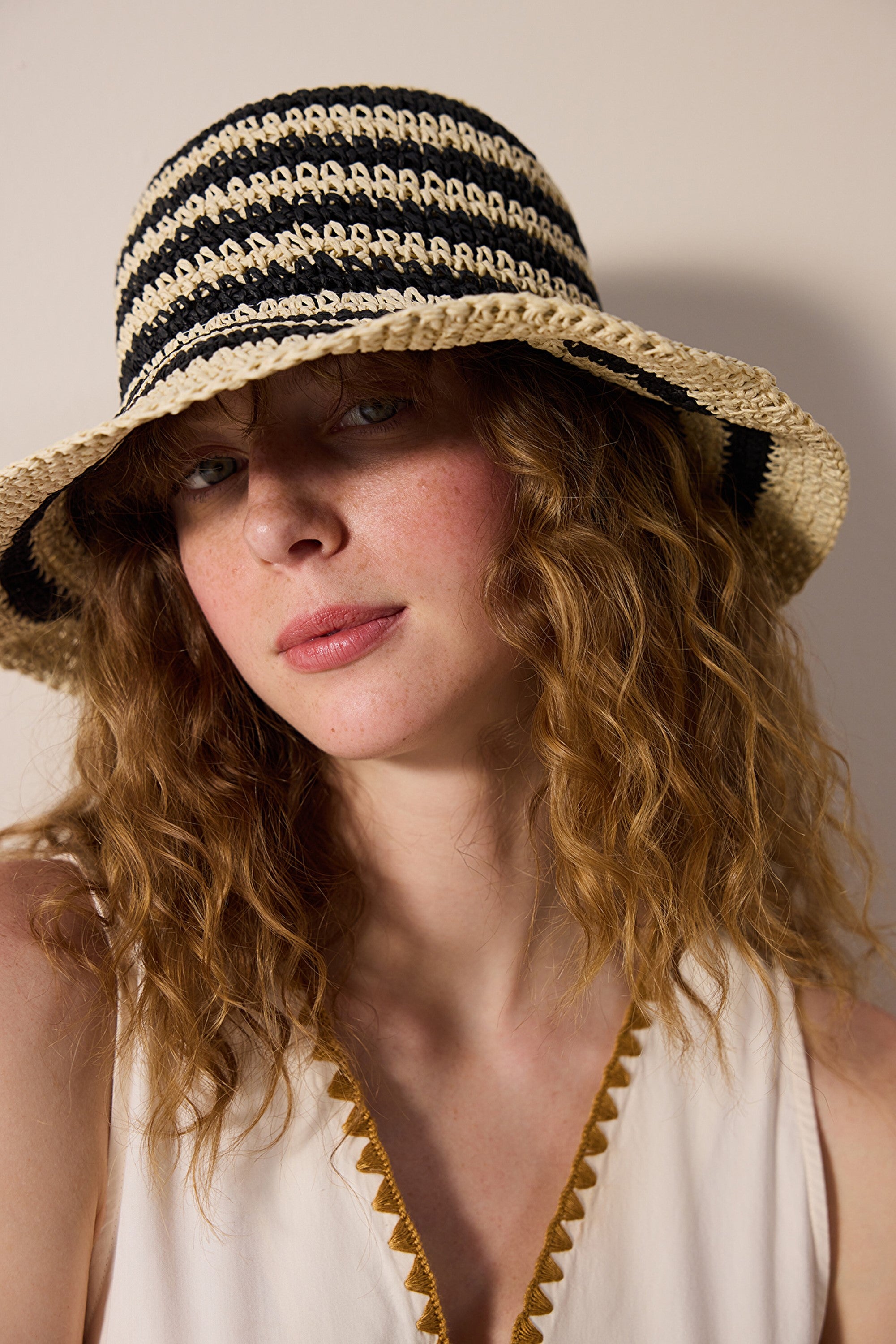 Stripe Multi Color Beach Hat