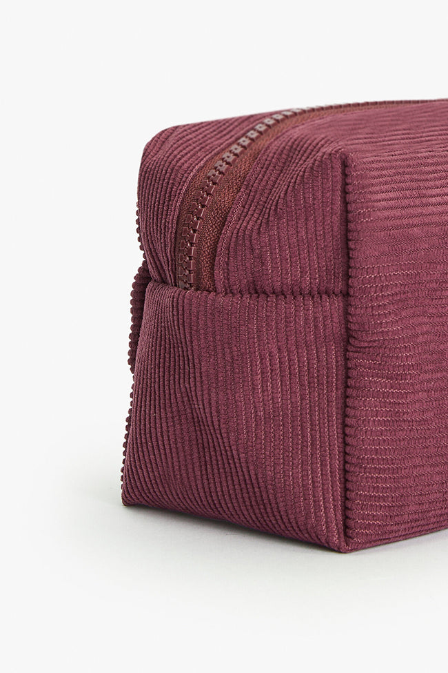 Clara Burgundy Makeup Bag Main Image