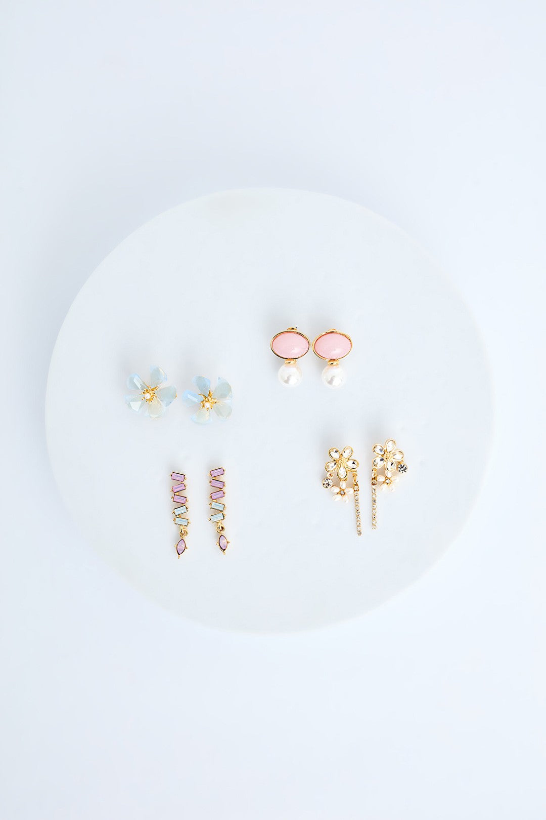 Ola Gold Color Earring Set