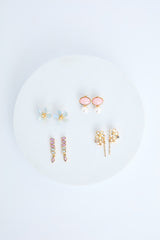 Ola Gold Color Earring Set