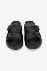 Eva Black Slippers