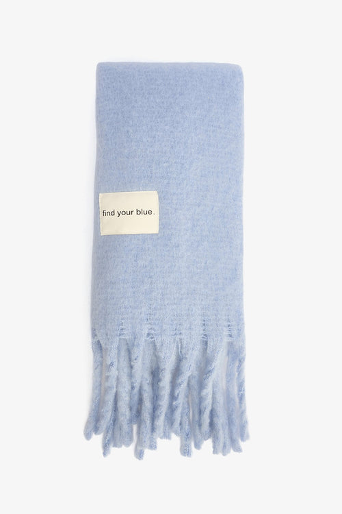 Light Blue Pera Soft Textured Scarf