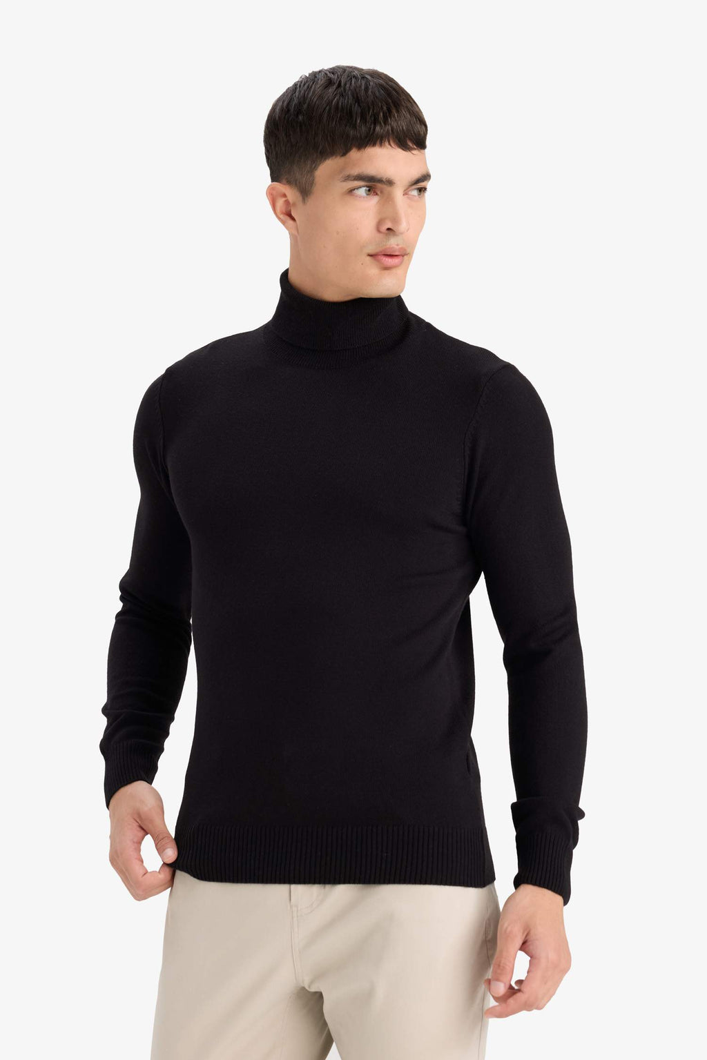 Slim Fit Slim Cut Turtleneck Basic Plain Knitwear Sweater