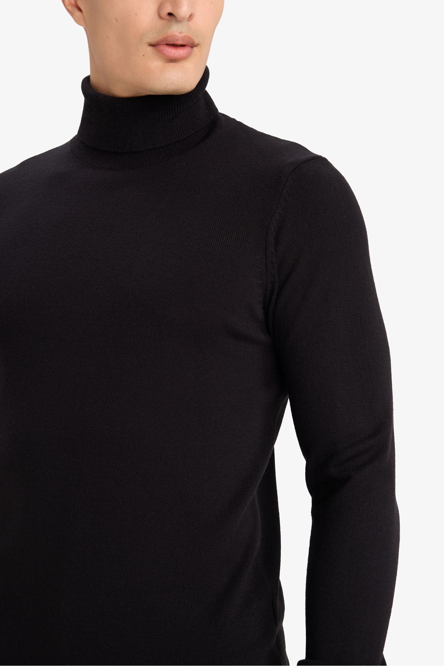 Slim Fit Slim Cut Turtleneck Basic Plain Knitwear Sweater