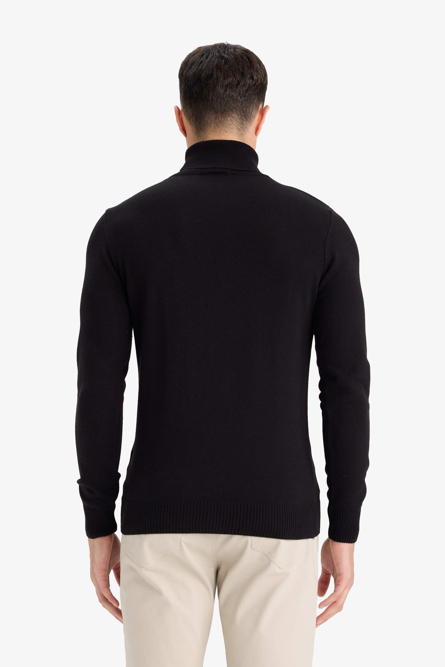 Slim Fit Slim Cut Turtleneck Basic Plain Knitwear Sweater