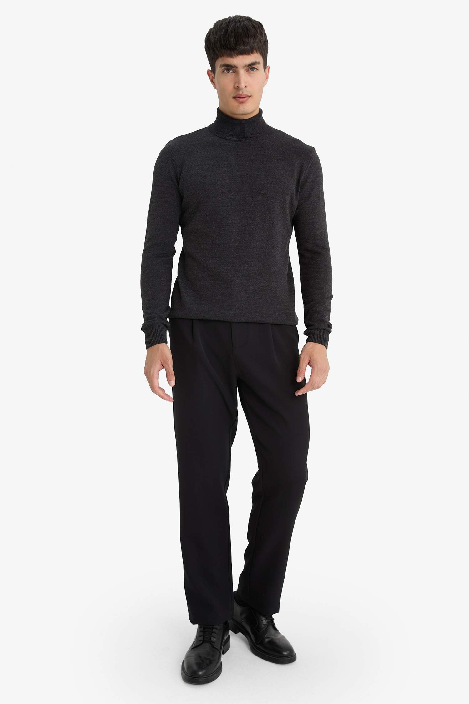 Slim Fit Slim Cut Turtleneck Basic Plain Knitwear Sweater