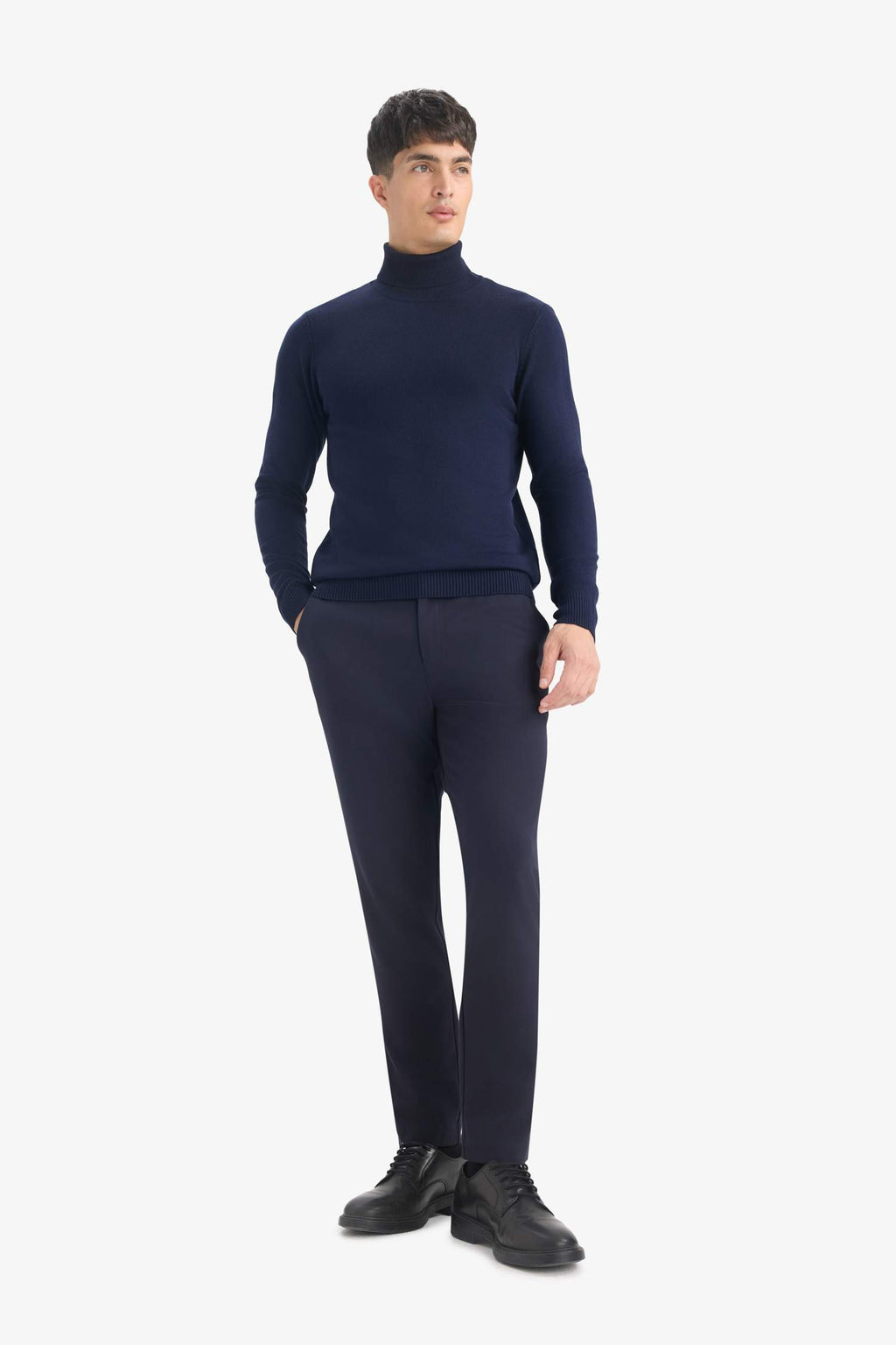 Slim Fit Slim Cut Turtleneck Basic Plain Knitwear Sweater