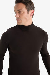 Slim Fit Slim Cut Turtleneck Basic Plain Knitwear Sweater