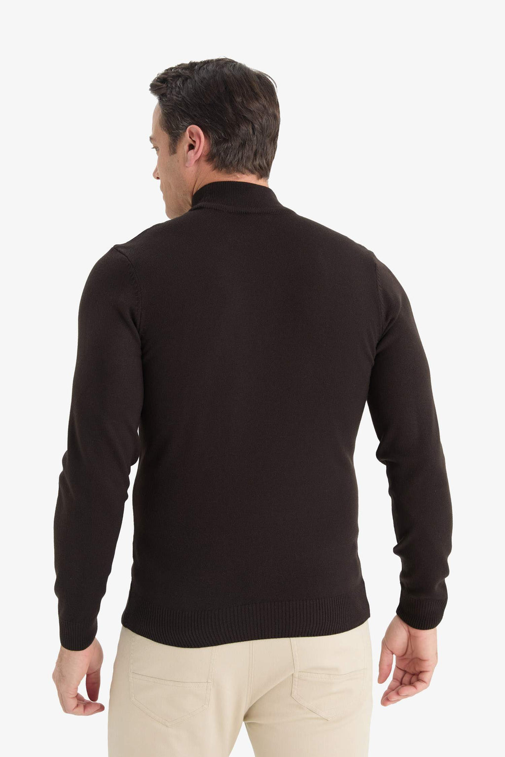 Slim Fit Slim Cut Turtleneck Basic Plain Knitwear Sweater