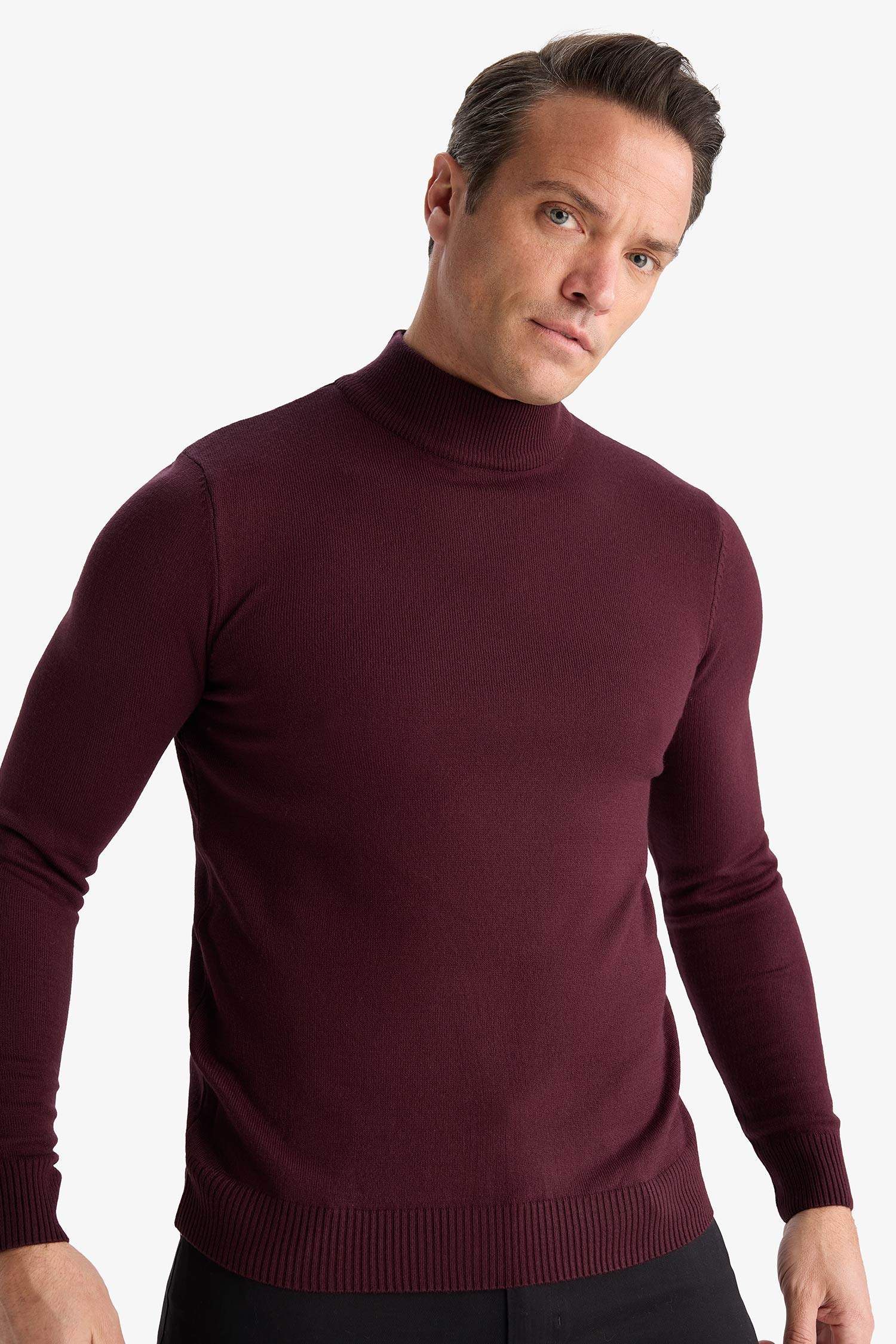 Slim Fit Slim Cut Turtleneck Basic Plain Knitwear Sweater