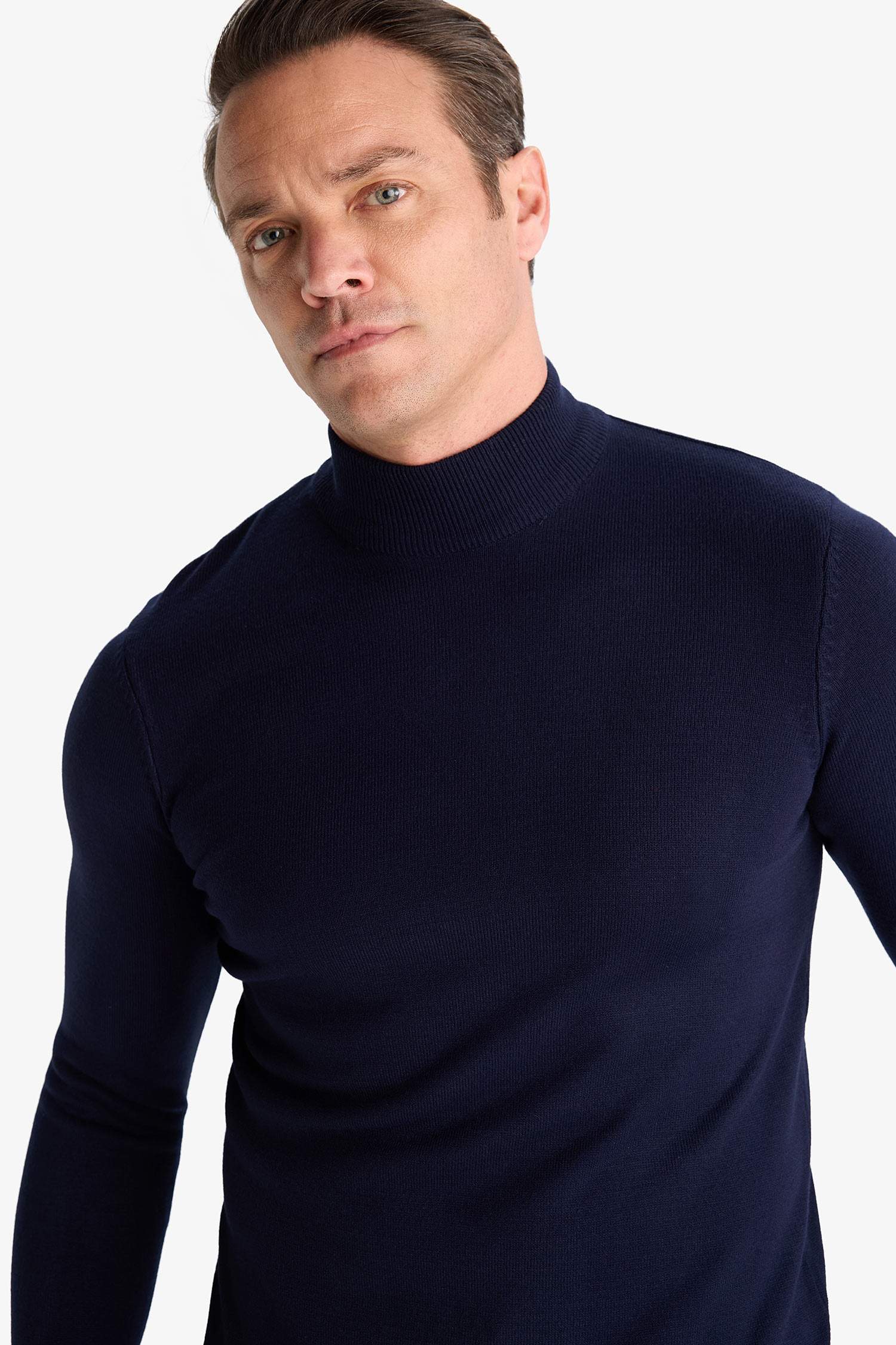 Slim Fit Slim Cut Turtleneck Basic Plain Knitwear Sweater