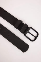 Men's Oval Buckle Faux Leather Jean Belt