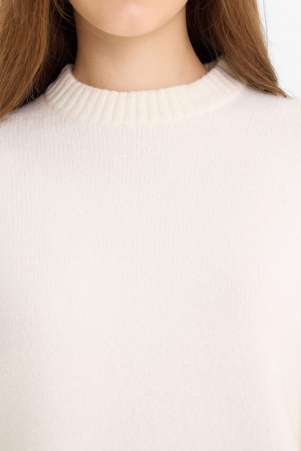 Oversize Loose Fit Crew Neck Knit Sweater